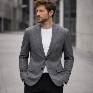 Rag & Bone Phillips Blazer Mens 38 Grey Wool Blend Unstructured Jacket